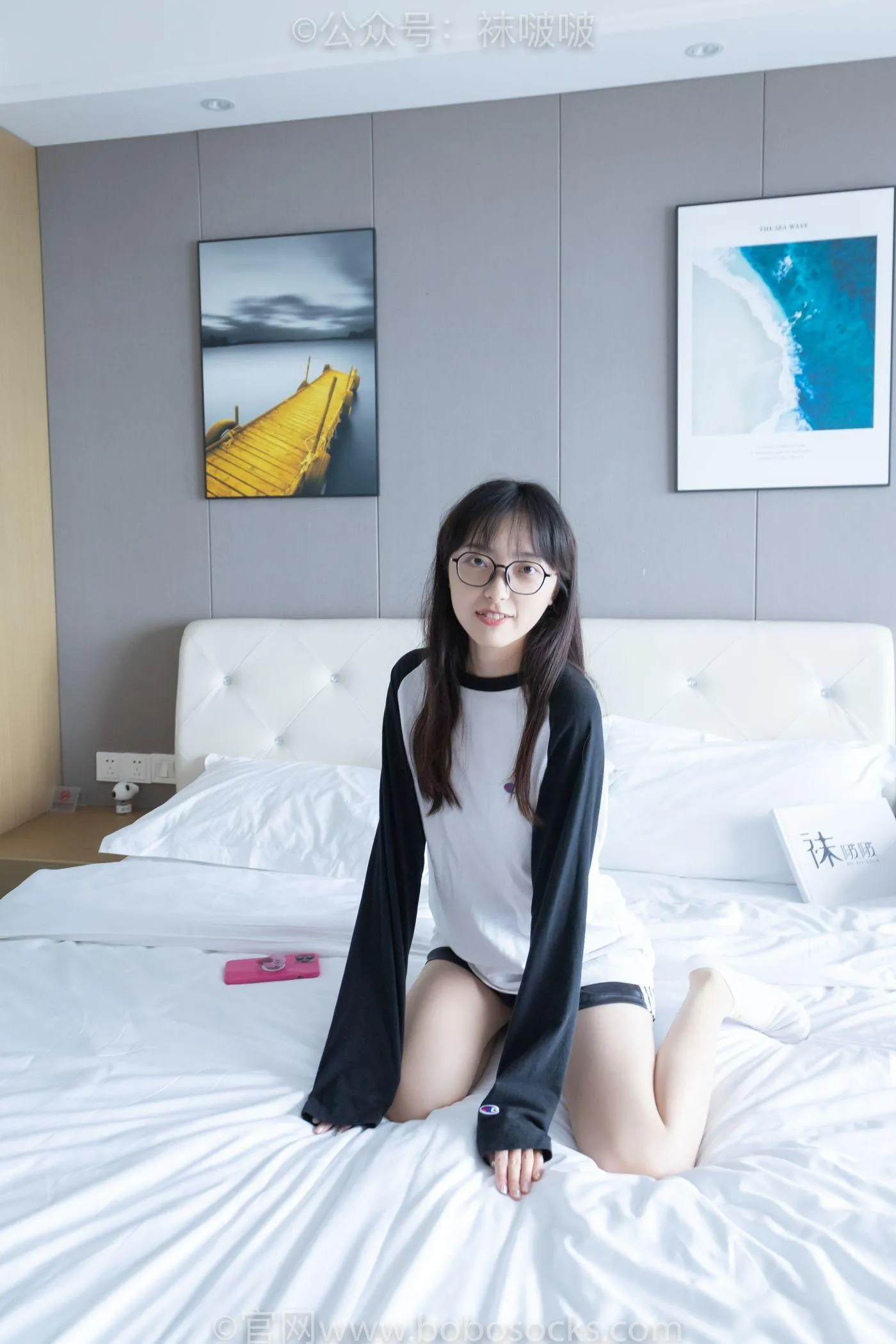 [BoBoSocks袜啵啵]NO.015 稚予-阿迪板鞋、白色短棉袜、肉丝 [135P]插图3